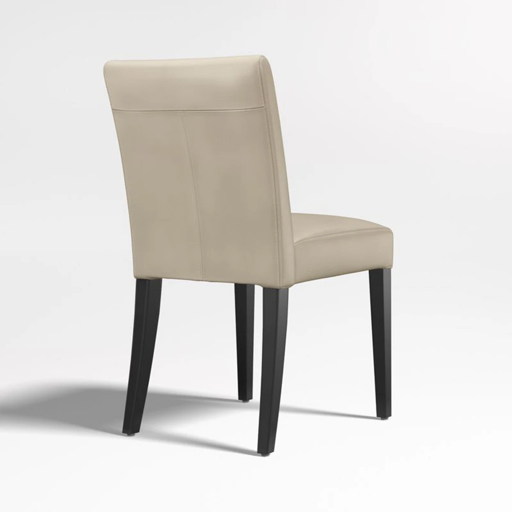 Lowe Bone Leather Dining Chair with Ebony Wood Legs