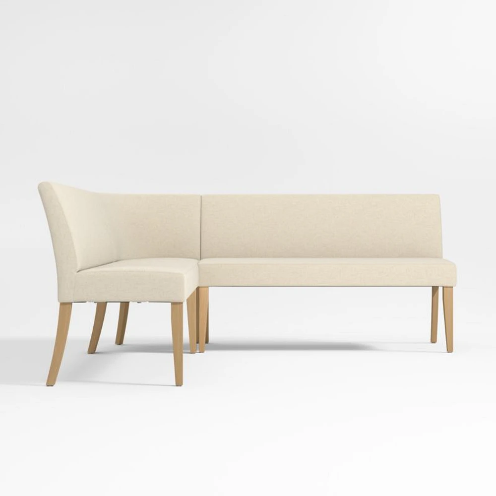 Lowe Ivory Double L-Shaped Dining Banquette