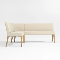 Lowe Ivory Double L-Shaped Dining Banquette