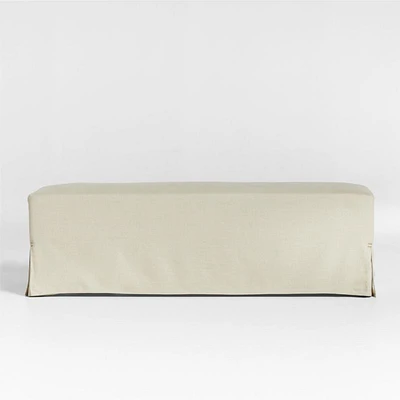 Lyra 60" Natural Beige Slipcovered Bench