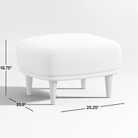 Lyric Natural Curved Nursery Ottoman