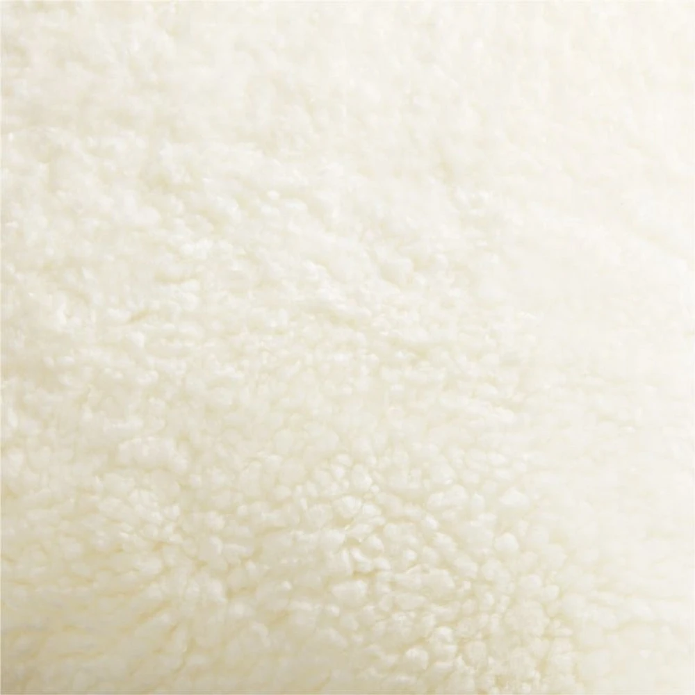 Malmo Shearling 22x15 Ivory Throw Pillow Cover
