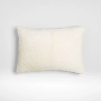 Malmo Shearling 22x15 Ivory Throw Pillow Cover