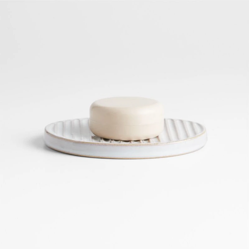 Marah White Ceramic Soap Dish