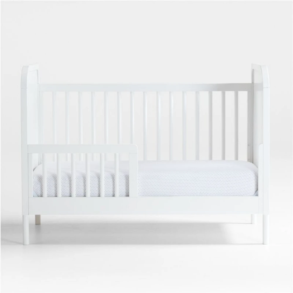 Maren White and Cane Convertible Baby Crib