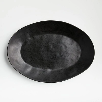 Marin Matte Black Small Oval Platter