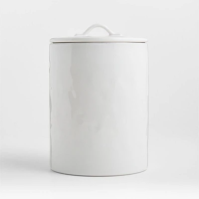 Marin Large White Stoneware Canister