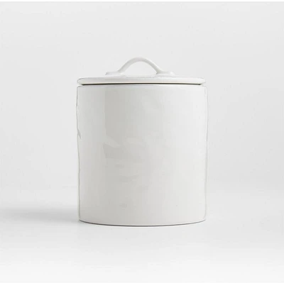 Marin Small White Stoneware Canister