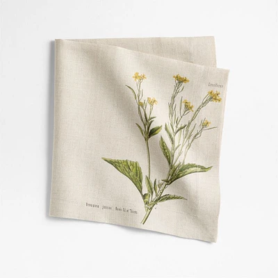 Marin Flower EUROPEAN FLAX ™-Certified Linen Napkin