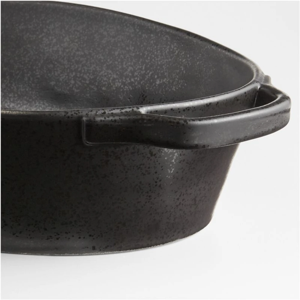 Marin Matte Black Oval Ceramic Baking Dish