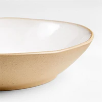 Marin Recycled Natural Stoneware Low Bowl