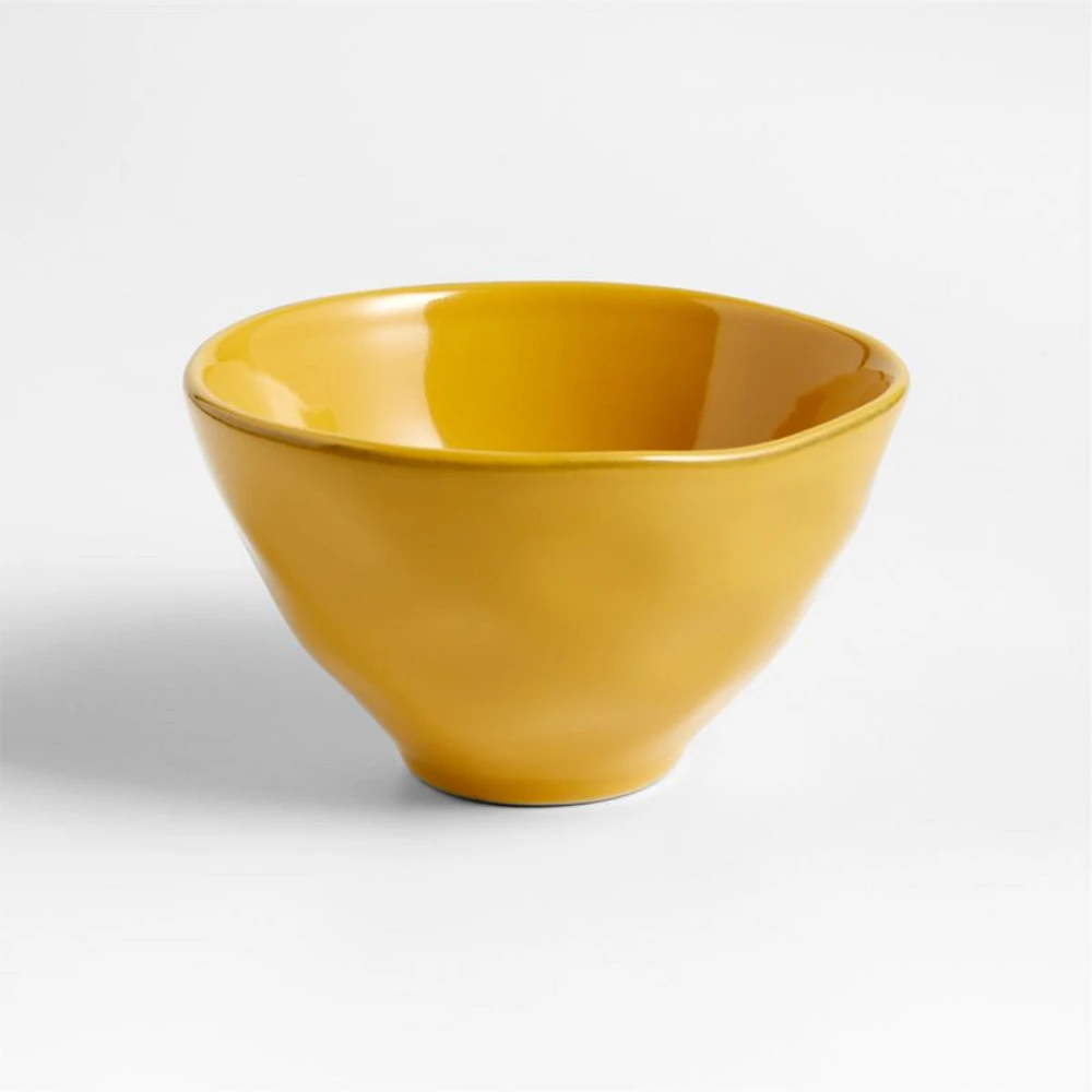 Marin 5-Oz. Saffron Yellow Stoneware Pinch Bowl