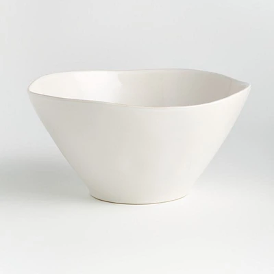 Marin White Small Stoneware Serving Bowl
