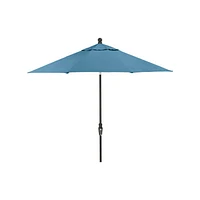9' Round Sunbrella ® Sapphire Outdoor Patio Umbrella with Black Frame