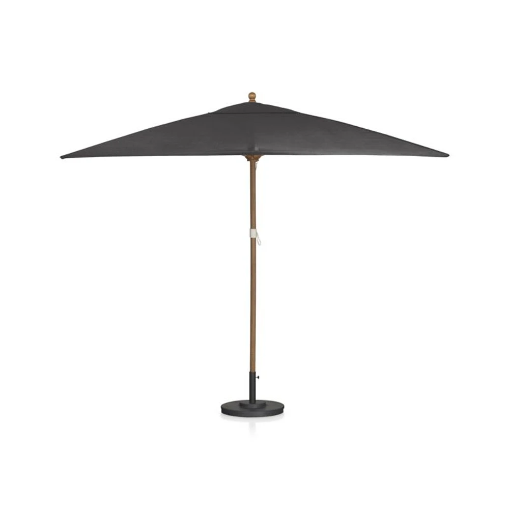 10' Rectangular Sunbrella ® Charcoal Outdoor Patio Umbrella Canopy