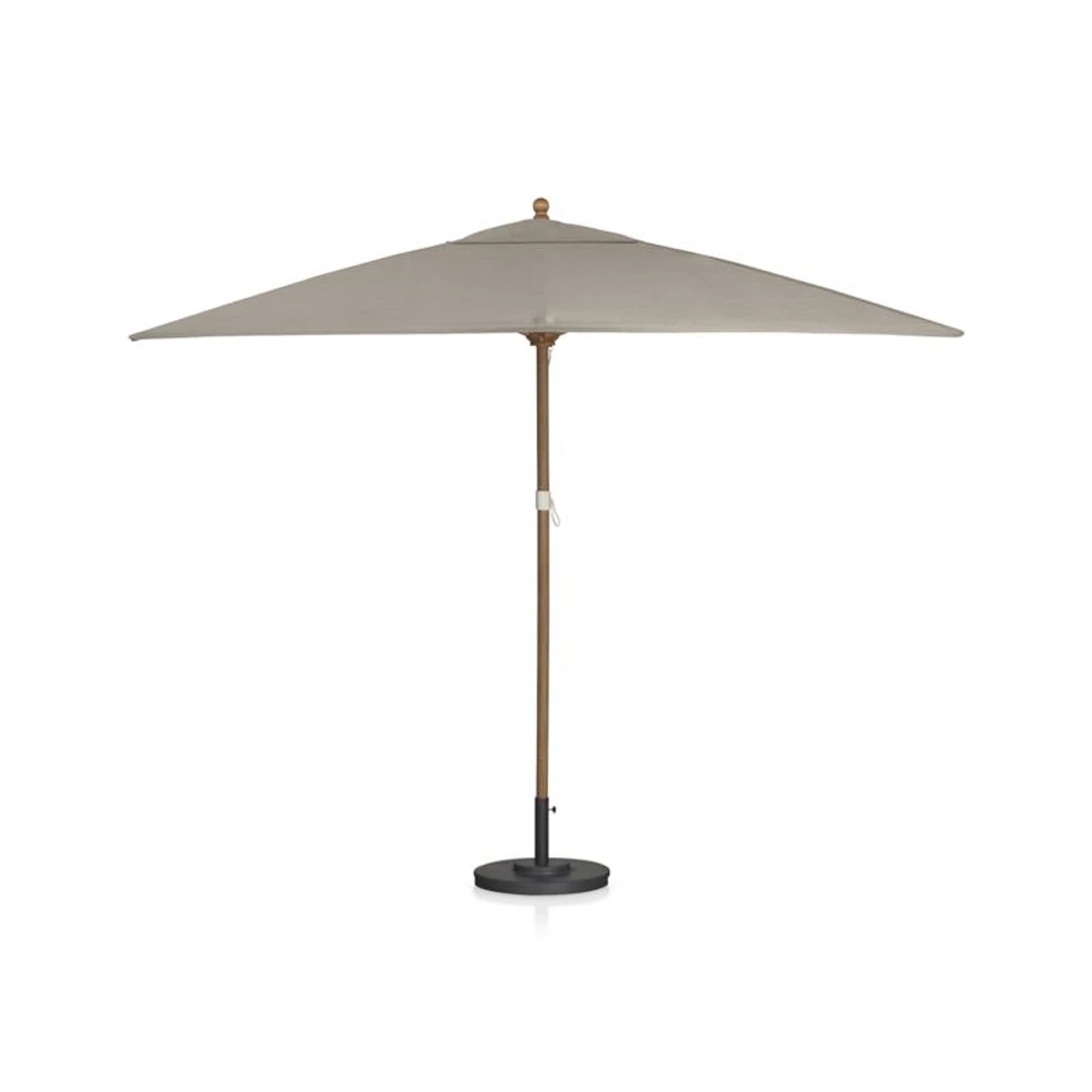 10' Rectangular Sunbrella ® Stone Outdoor Patio Umbrella Canopy