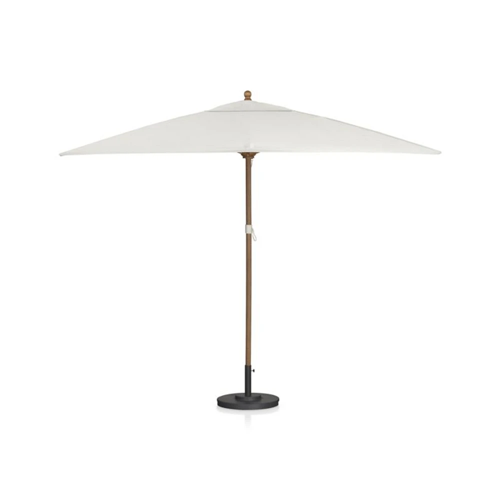 10' Rectangular Sunbrella ® White Sand Outdoor Patio Umbrella Canopy