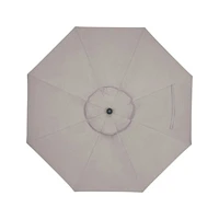9' Round Sunbrella ® Silver Outdoor Patio Umbrella with Tilt Black Frame