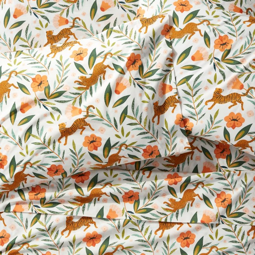 Stay Cool Marrakech Tiger Organic Cotton Kids Full Sheet Set