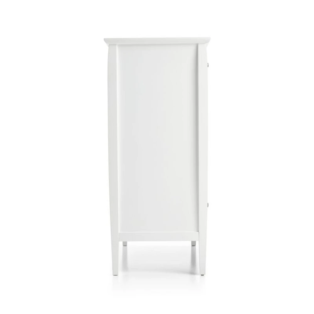 Mason 36.5" White 5-Drawer Tall Dresser