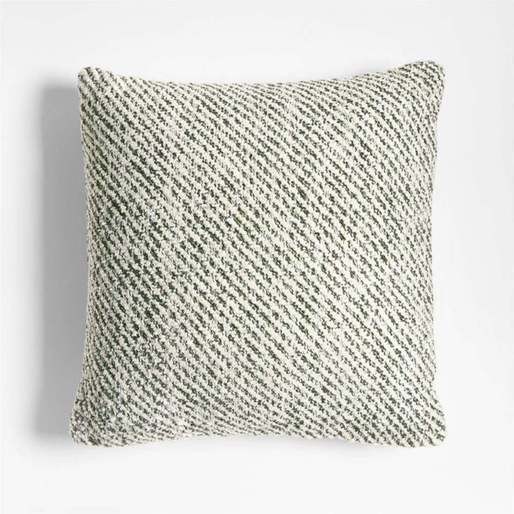 Melange Woven 20x20 Juniper Green Indoor/Outdoor Throw Pillow