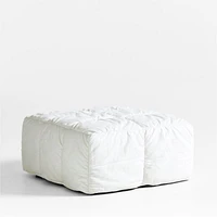 Mellow Slipcovered Ottoman by Leanne Ford