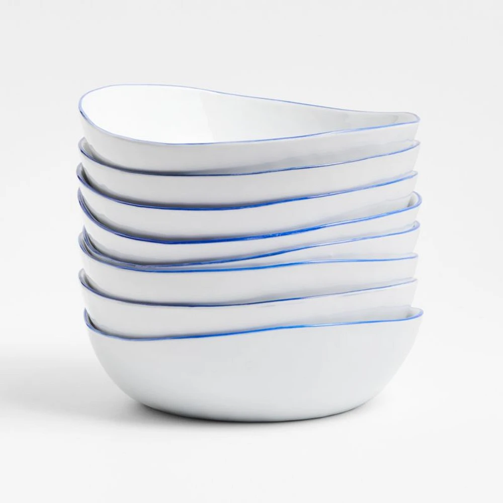 Mercer Rim Porcelain Low Bowls