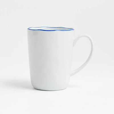Mercer 14-oz. Blue Rim Porcelain Mug