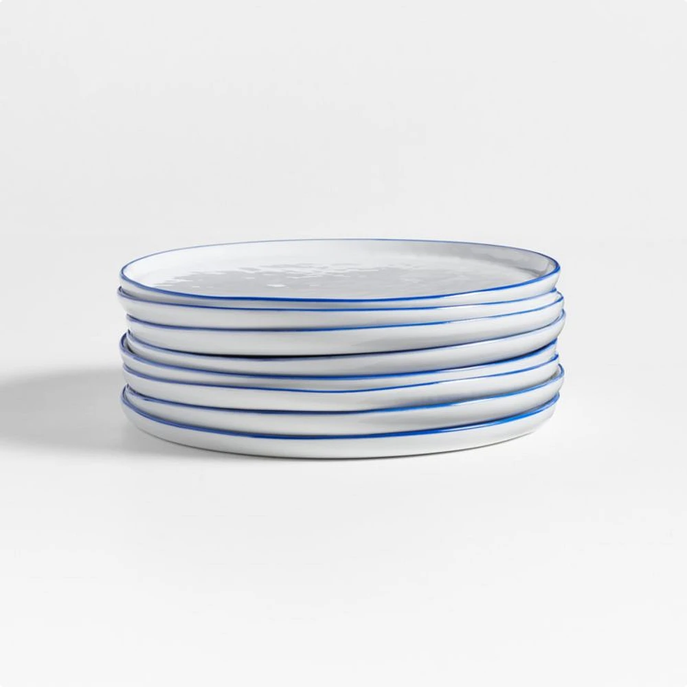 Mercer Blue Rim Round Porcelain Salad Plate