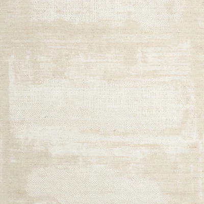 Milano Wool and Viscose Hand-Knotted Beige Area Rug 12'x15'