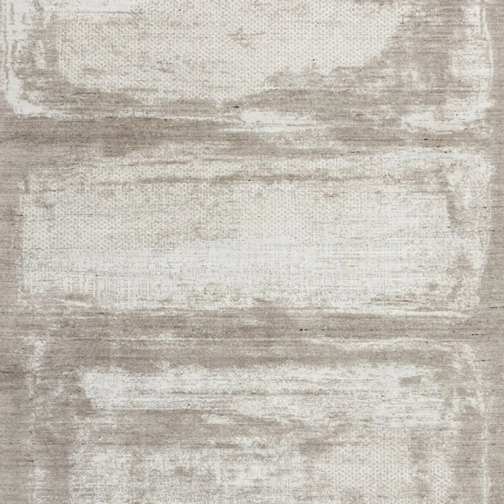 Milano Wool and Viscose Hand-Knotted Brown Area Rug 10'x14'
