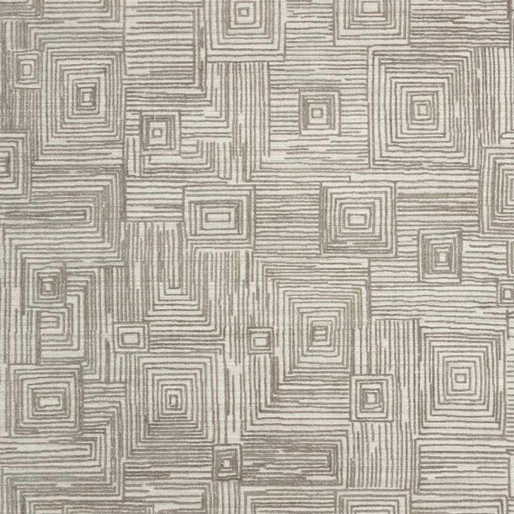 Milos Wool and Viscose Handwoven Taupe Brown Area Rug 6'x9'