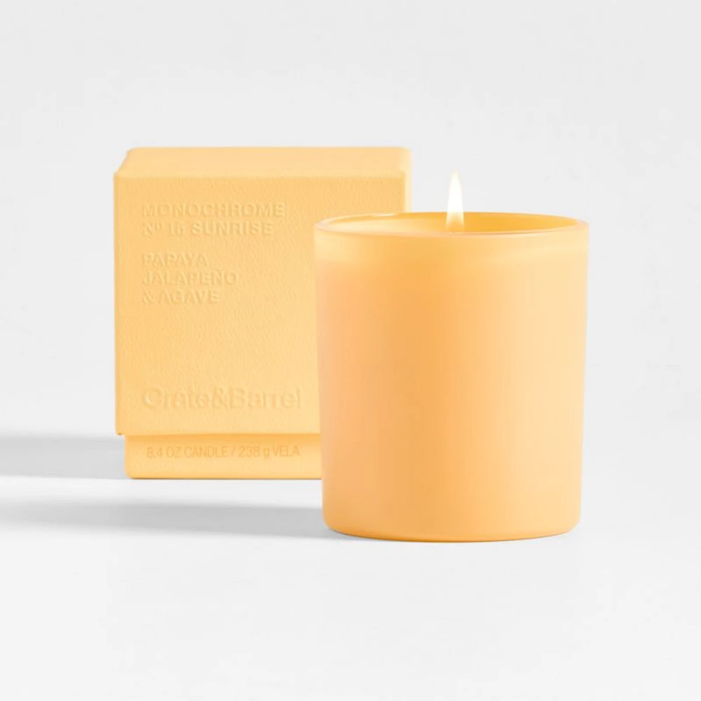 Monochrome No. 15 Sunrise -Wick Scented Candle - Papaya