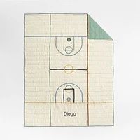 Modern Basketball Organic Cotton Kids Twin Quilt