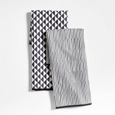 Modern Check Recycled Kitchen Towels