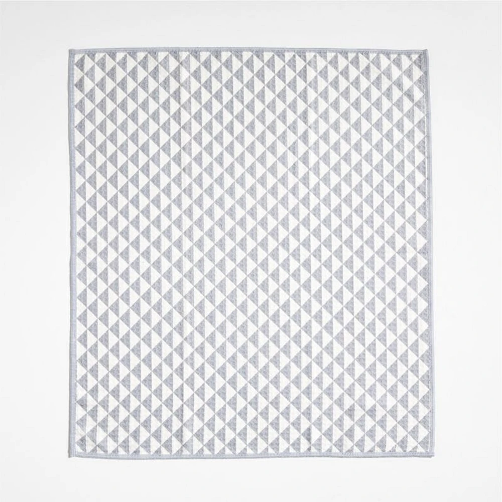 Modern Check Grey Recycled Kitchen Towels, Set of 2