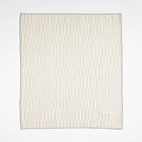 Modern Check Alabaster Beige Recycled Kitchen Towels, Set of 2