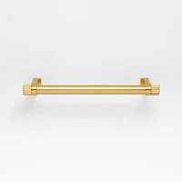 Modern 5" Fluted Brushed Brass Cabinet Drawer Bar Pull