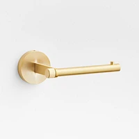 Modern Fluted Brushed Brass Wall-Mounted Toilet Paper Holder