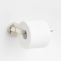 Modern Fluted Polished Chrome Wall-Mounted Toilet Paper Holder