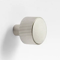 Modern Fluted Brushed Nickel Cabinet Knob