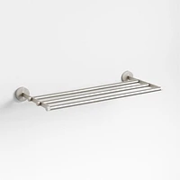 Modern Fluted Brushed Nickel Wall-Mounted Bathroom Towel Rack