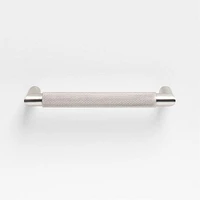 Modern Knurled 5" Brushed Nickel Cabinet Pull