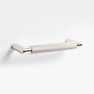 Modern Knurled 5" Polished Chrome Cabinet Pull
