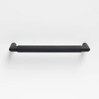Modern Knurled 6" Matte Black Cabinet Pull