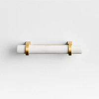 Modern Marble Brushed Brass Cabinet Drawer Bar Pull 3"
