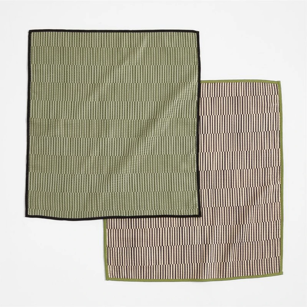 Modern Stripe Recycled Dish Towels, Set of 2