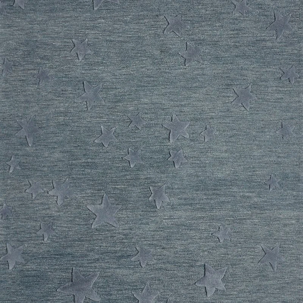 Modern Star Wool Slate Blue Kids 12"x18" Rug Swatch