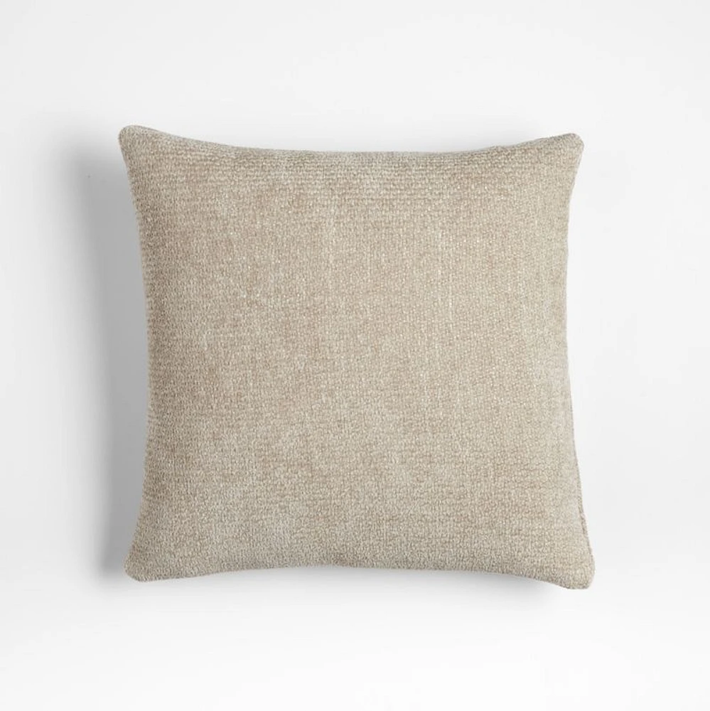 Monarch Chenille 18x18 Sand Beige Throw Pillow Cover