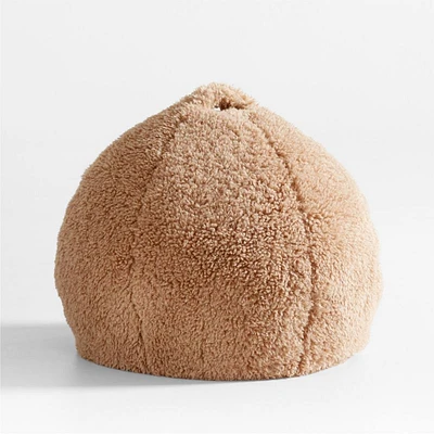 Sesame Brown Small Mongolian Faux Fur Kids Lounge Bean Bag Chair